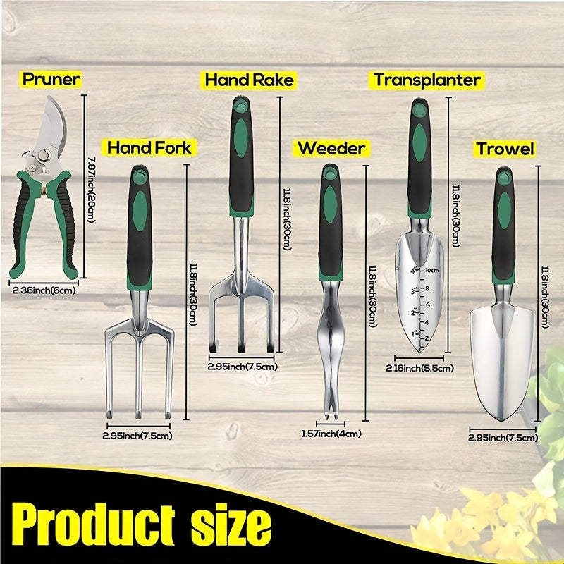 NNETM Garden Tools with Apron and Gloves Set (11pcs)