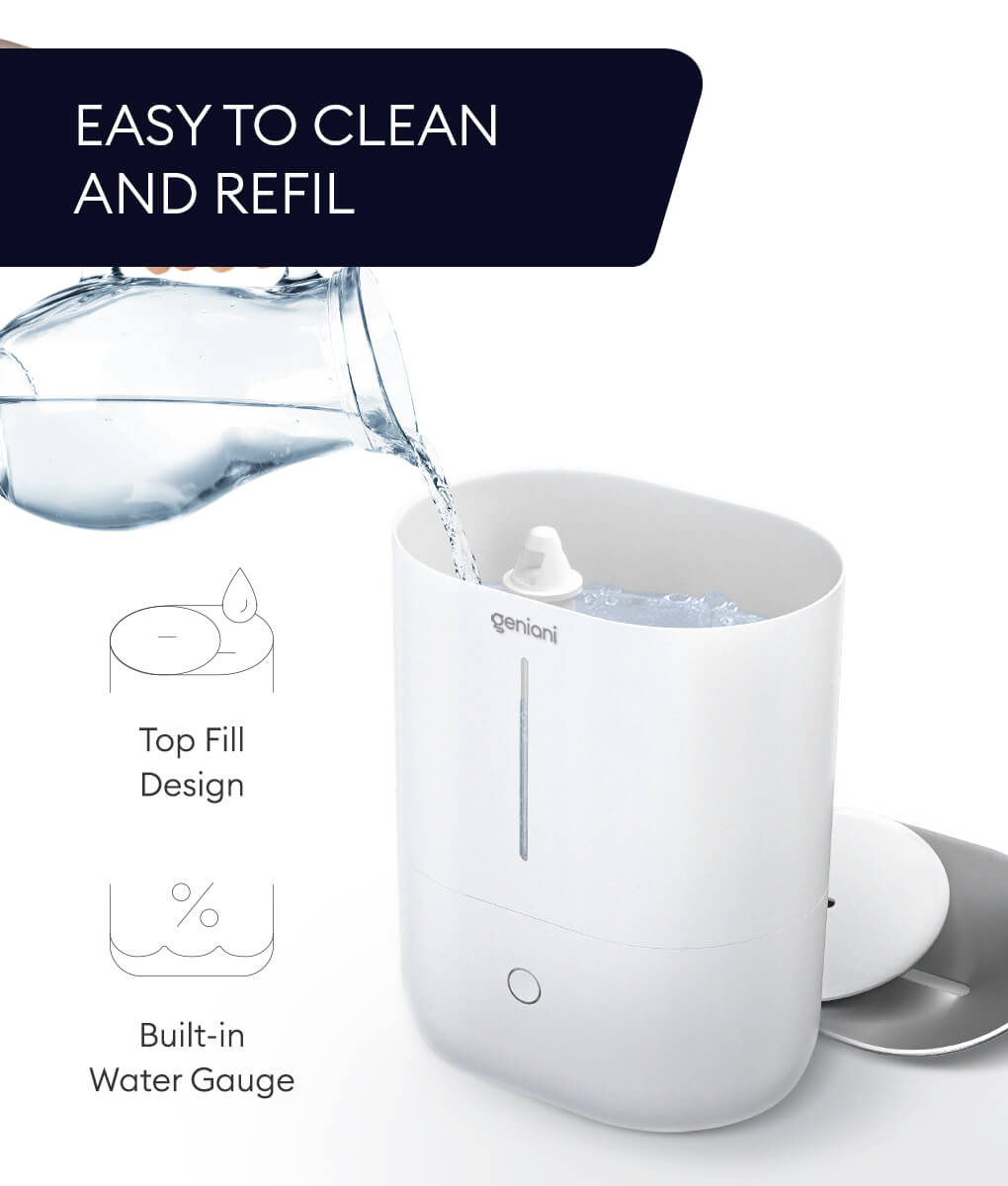 Huron Top Fill Humidifier and Oil Diffuser 4L White