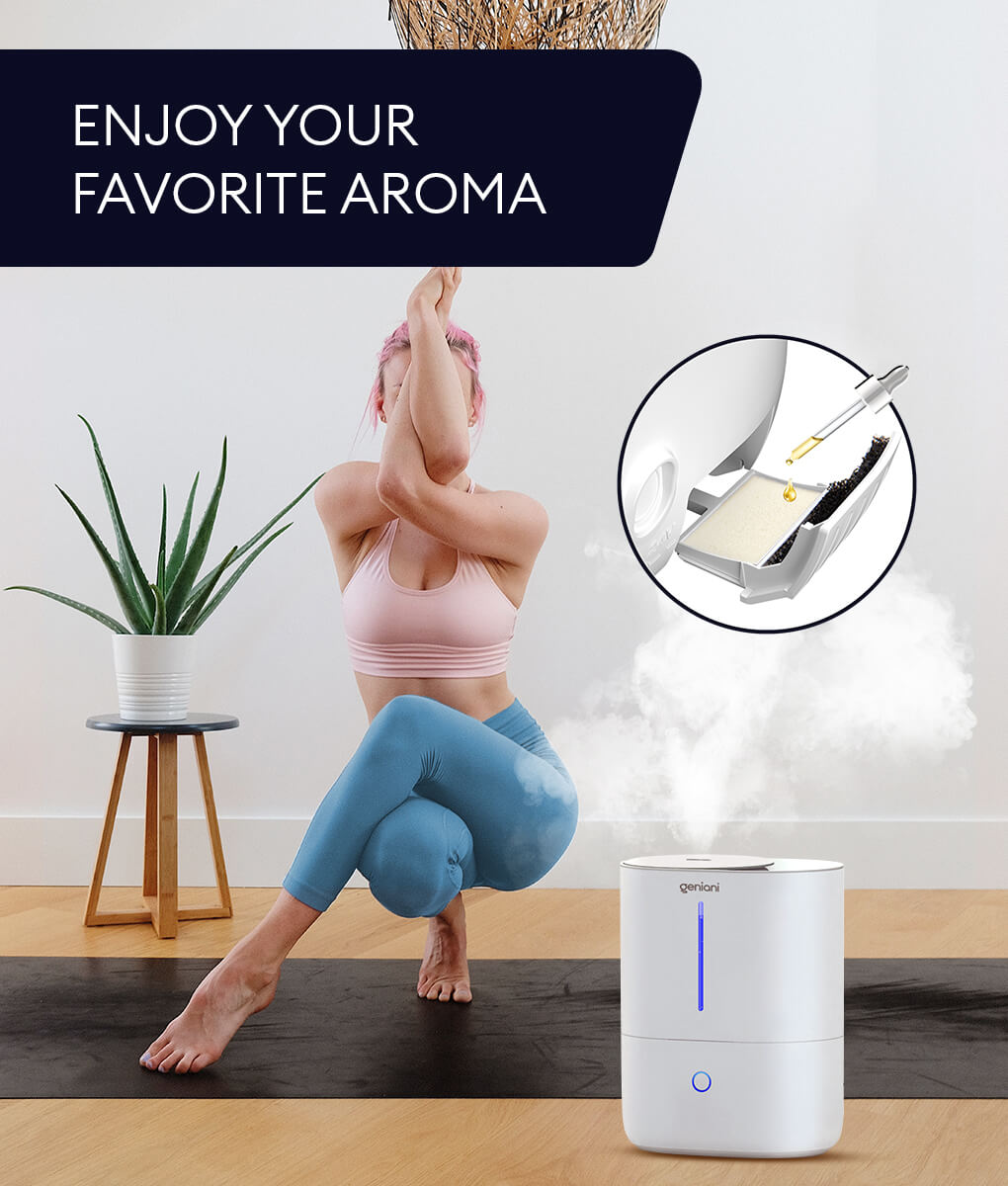 Huron Top Fill Humidifier and Oil Diffuser 4L White