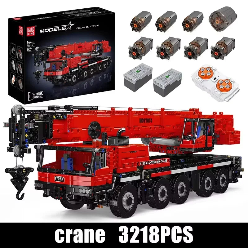Remote Control LTM 1110 Crane Building Block Assembly.