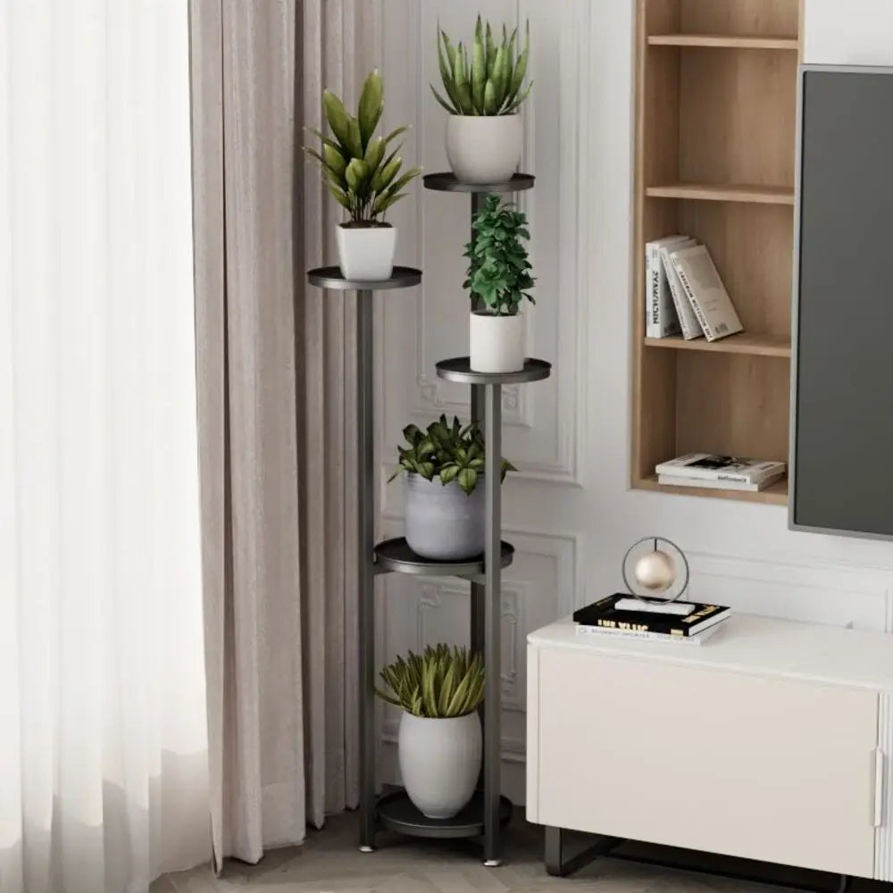 Tiered Plant Stand Indoor, Multi-Layer Metal Corner Planter Stands with Anti-slip Feet