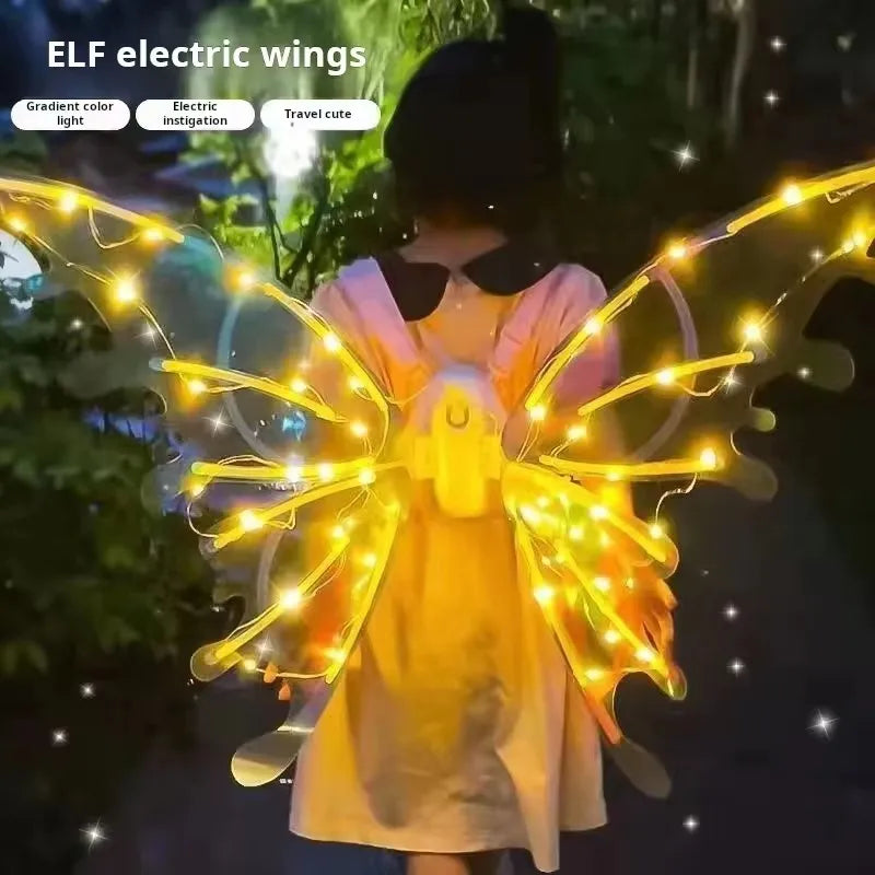 Electrical Butterfly Wings Toy With Music Lights Elf Wings Glowing Shiny Dress Up