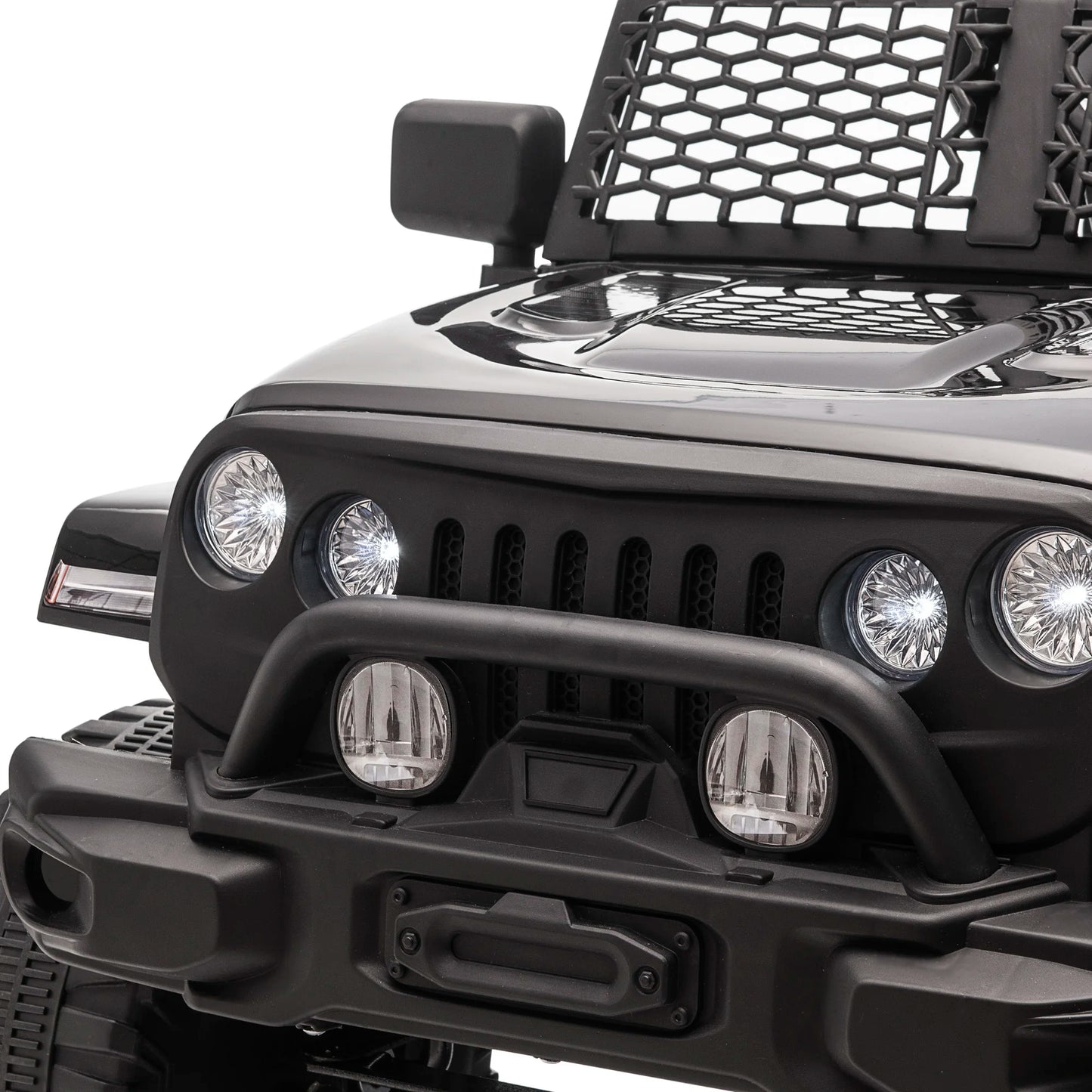 12V Battery Powered Kids Ride on Car Off Road Truck Toy W/ Parent Remote, Black