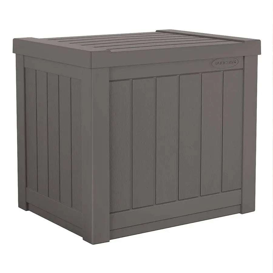 22Gallon Small Deck Box Lightweight Resin Indoor Outdoor Storage Container and Seat