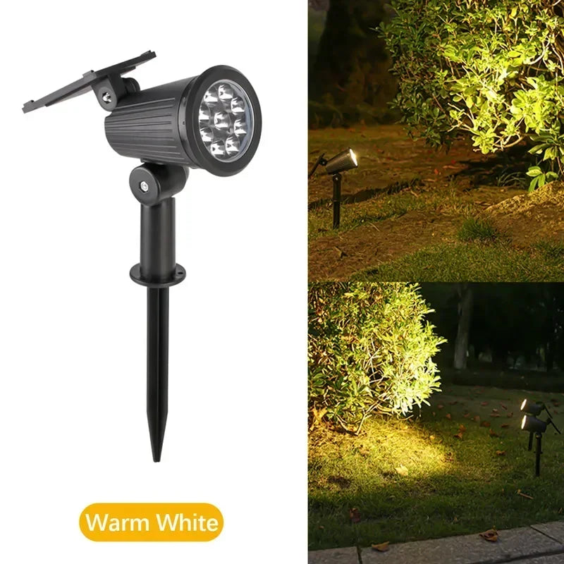 Solar Spotlights, Outdoor IP65 Waterproof, Spot Lights, Adjustable Brightness