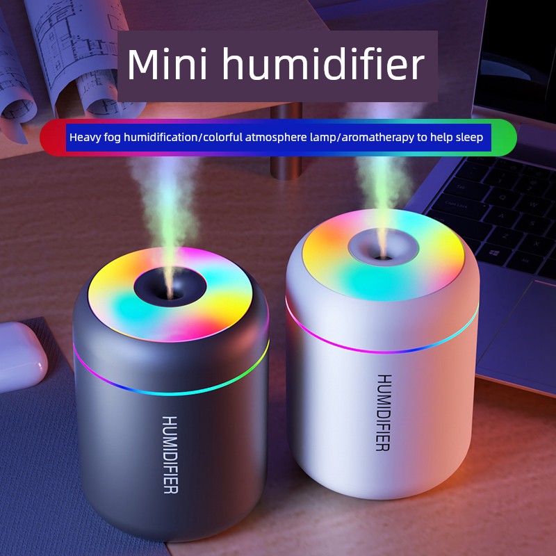 Compact USB Aroma Diffuser & Humidifier with LED Night Light