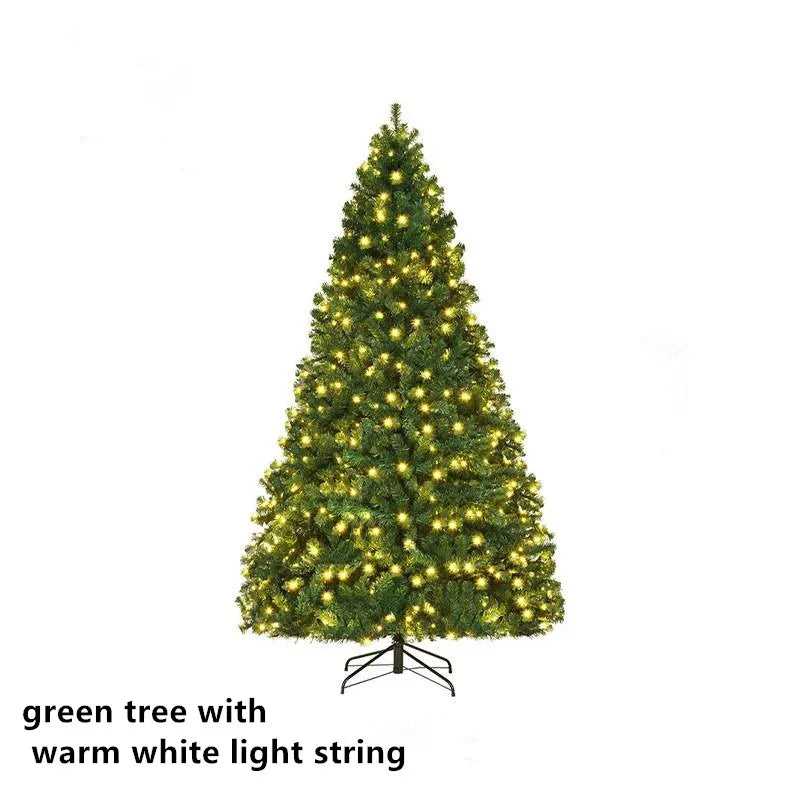 5 to 10ft Artificial Christmas Tree, Snow Flocked Full Prelighted Tree with 2084 Branch Tips, 900 Incandescent Lights