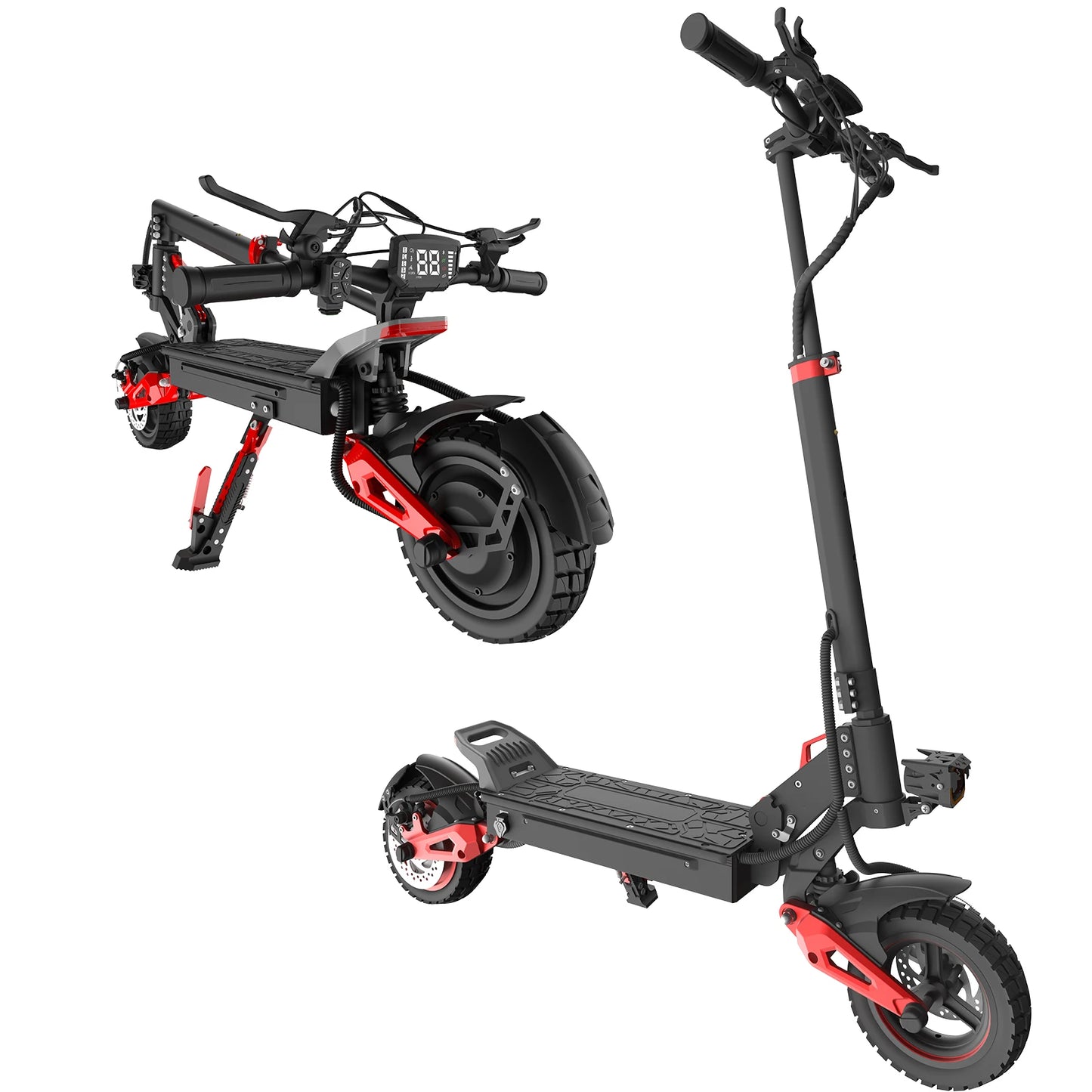 J15 Electric Scooter Adult 1600W Motor 11-Inch Off-Road tires 48V18AH Battery Max Speed 31mph Range 27-30 Miles Electric Scooter