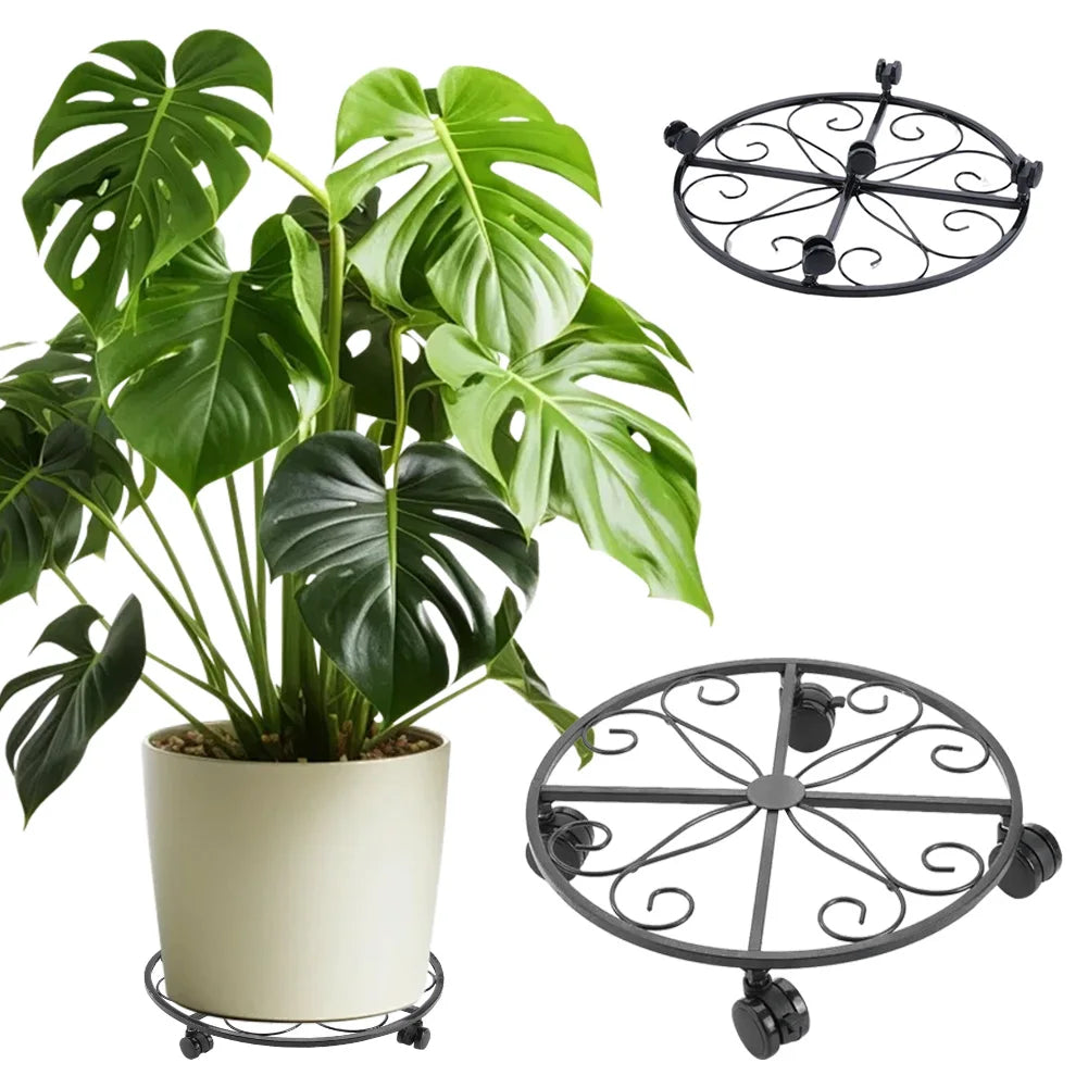 Plant Caddy 360 Degree Rotating Heavy Duty Flower Pot Caster Indoor/Outdoor