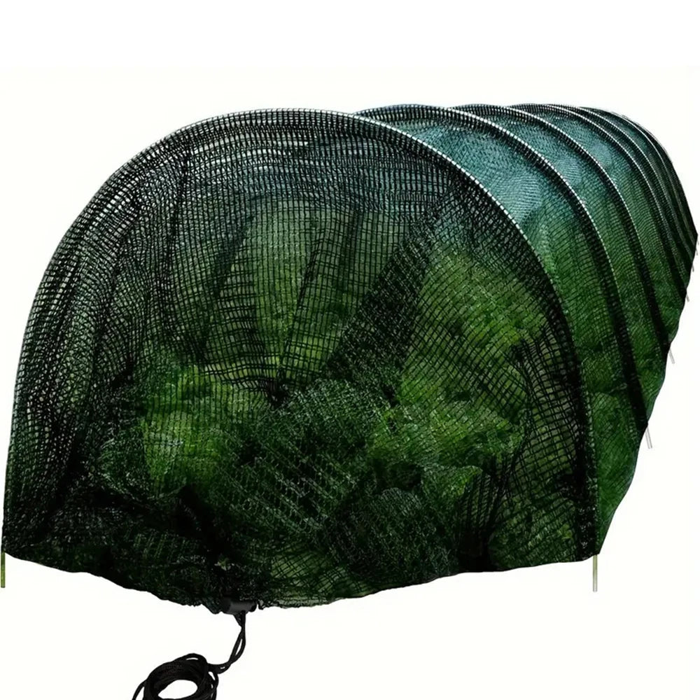 1Pcs Set 3m Durable Metal Frame Garden Tunnel Greenhouse with Shade Netting and Plastic Cover for Plant Protection