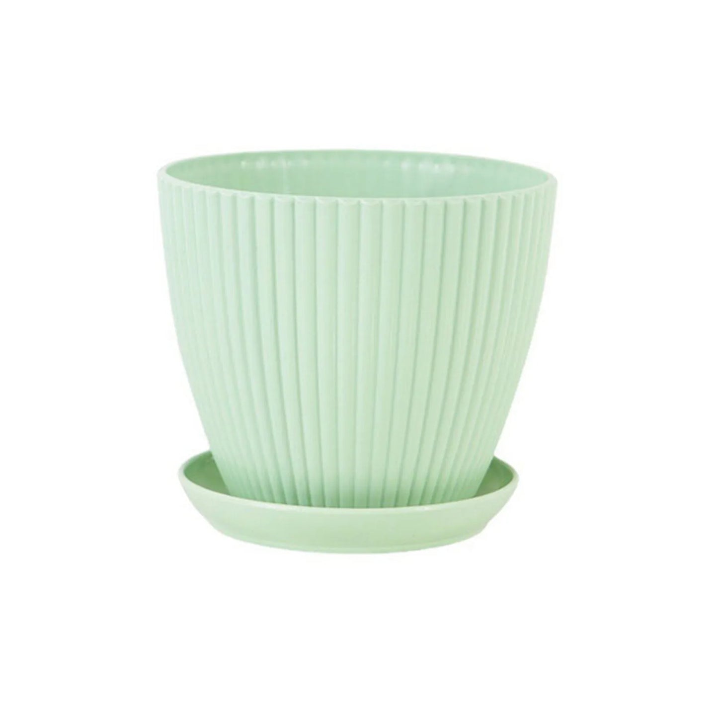 Flower Plant Pot with Tray Office Desktop Balcony Home Garden and Outdoors Decoration