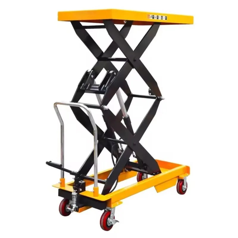 Manual Hydraulic Single Scissors Platform Cargo Lift Hydraulic Lift Truck