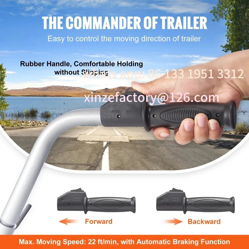 Trailer Dolly 12V Trailer Jockey Wheel with 22 ft/min Speed & Adjustable Height for Moving
