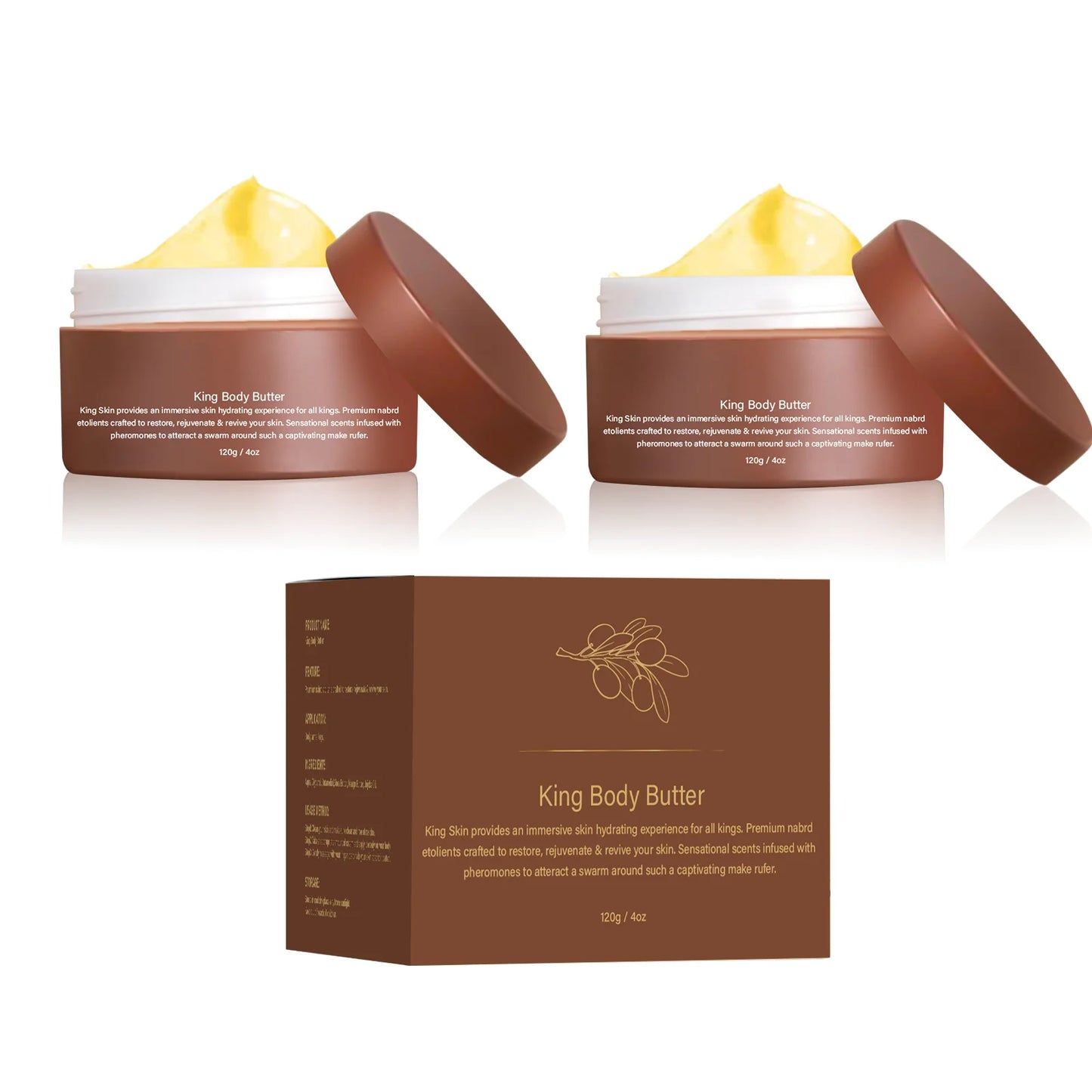 King Body Butter with Shea Butter & Jojoba Oil