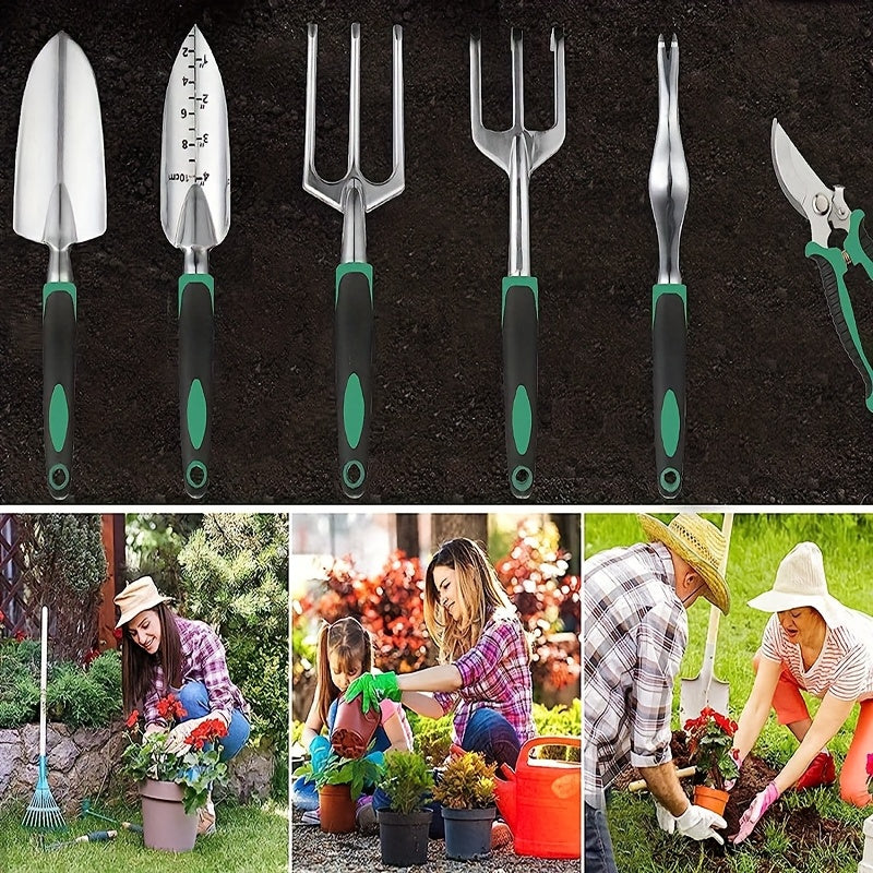 NNETM Garden Tools with Apron and Gloves Set (11pcs)