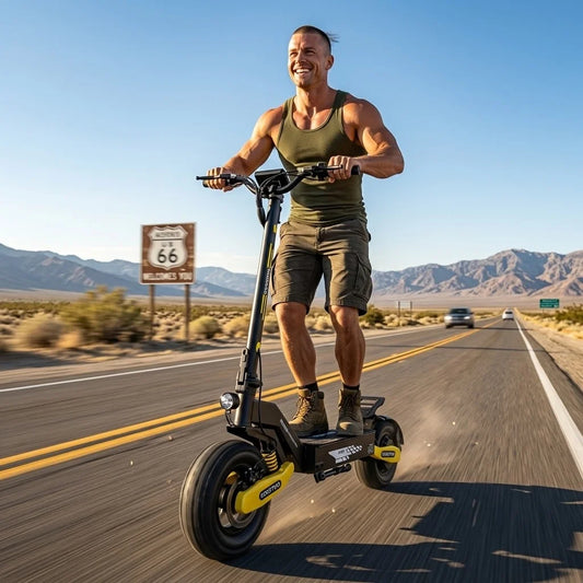 1200W Off Road Electric Scooter for Adults 48V Long Range E-Scooter 30MPH Fast Speed 11" Tubeless Tire Foldable Kick Scooter