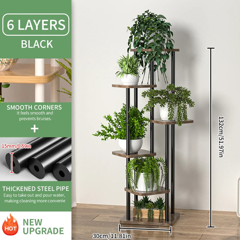 Plant Stand 4/5/6 Tier Flower Shelf Display Rack