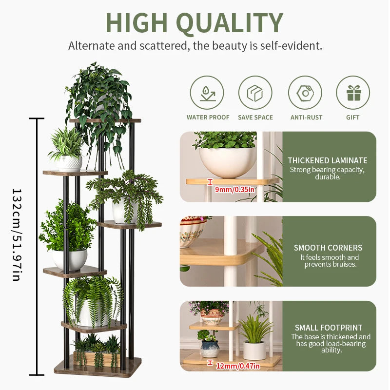 Plant Stand 4/5/6 Tier Flower Shelf Display Rack