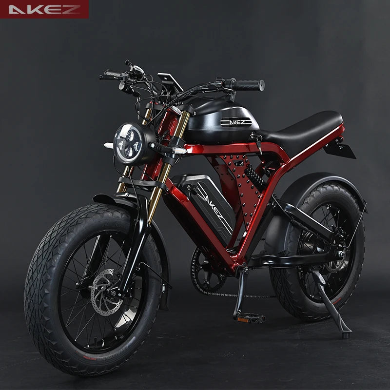 ⚡US Stock Fast Delivery | AKEZ 48V 1500W Electric Bike, 41Ah Battery, Long Range Off-Road E-Bike for Adults Stone & Stem