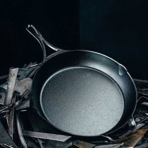 Black 2 Piece Lightweight Cast Iron Skillet Set -  Made in USA FastFurnishings