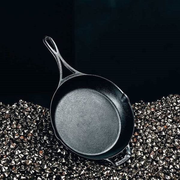 Black 2 Piece Lightweight Cast Iron Skillet Set -  Made in USA FastFurnishings