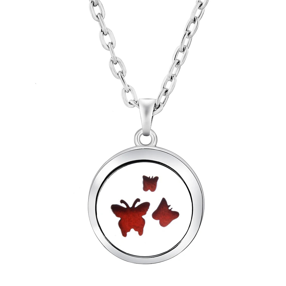 Fashion Aromatherapy Diffuser Stainless Steel Heart-Shaped Essential Oil Lockets