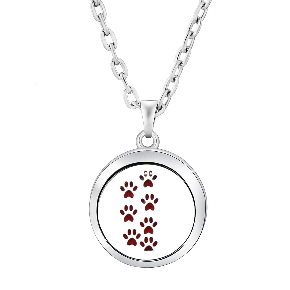 Fashion Aromatherapy Diffuser Stainless Steel Heart-Shaped Essential Oil Lockets