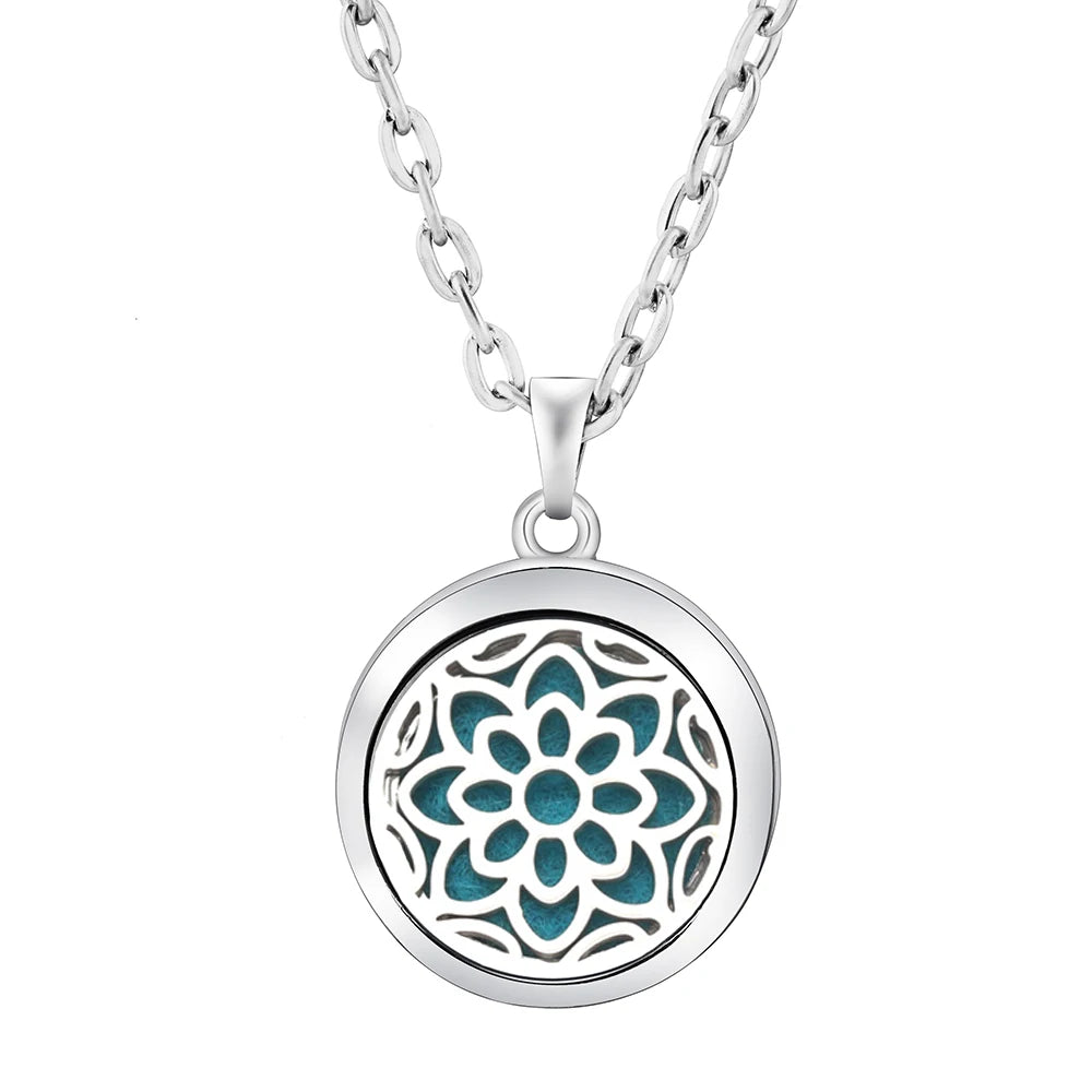 Fashion Aromatherapy Diffuser Stainless Steel Heart-Shaped Essential Oil Lockets