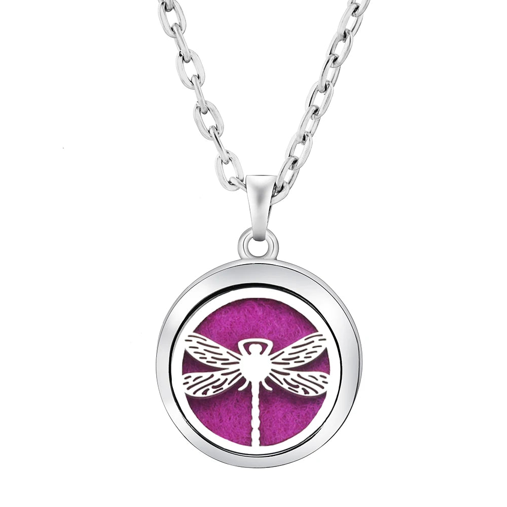 Fashion Aromatherapy Diffuser Stainless Steel Heart-Shaped Essential Oil Lockets