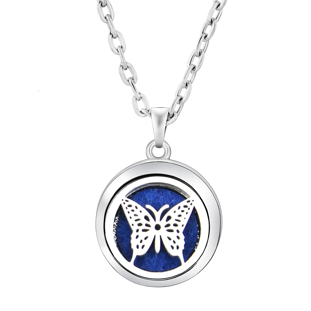 Fashion Aromatherapy Diffuser Stainless Steel Heart-Shaped Essential Oil Lockets