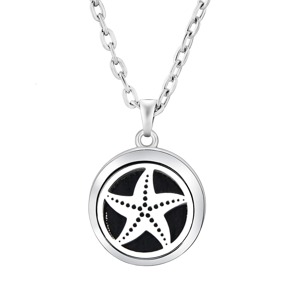 Fashion Aromatherapy Diffuser Stainless Steel Heart-Shaped Essential Oil Lockets