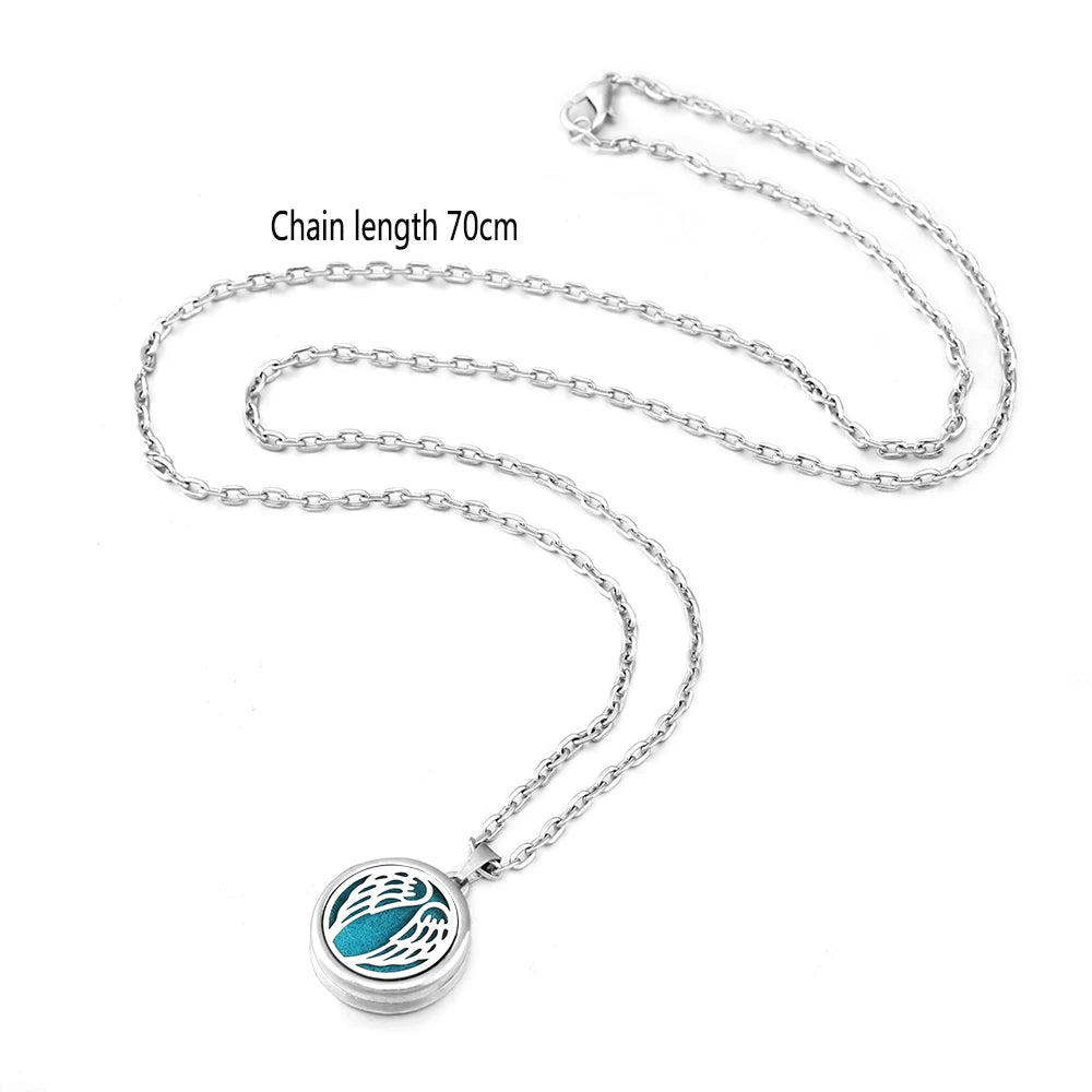 Fashion Aromatherapy Diffuser Stainless Steel Heart-Shaped Essential Oil Lockets