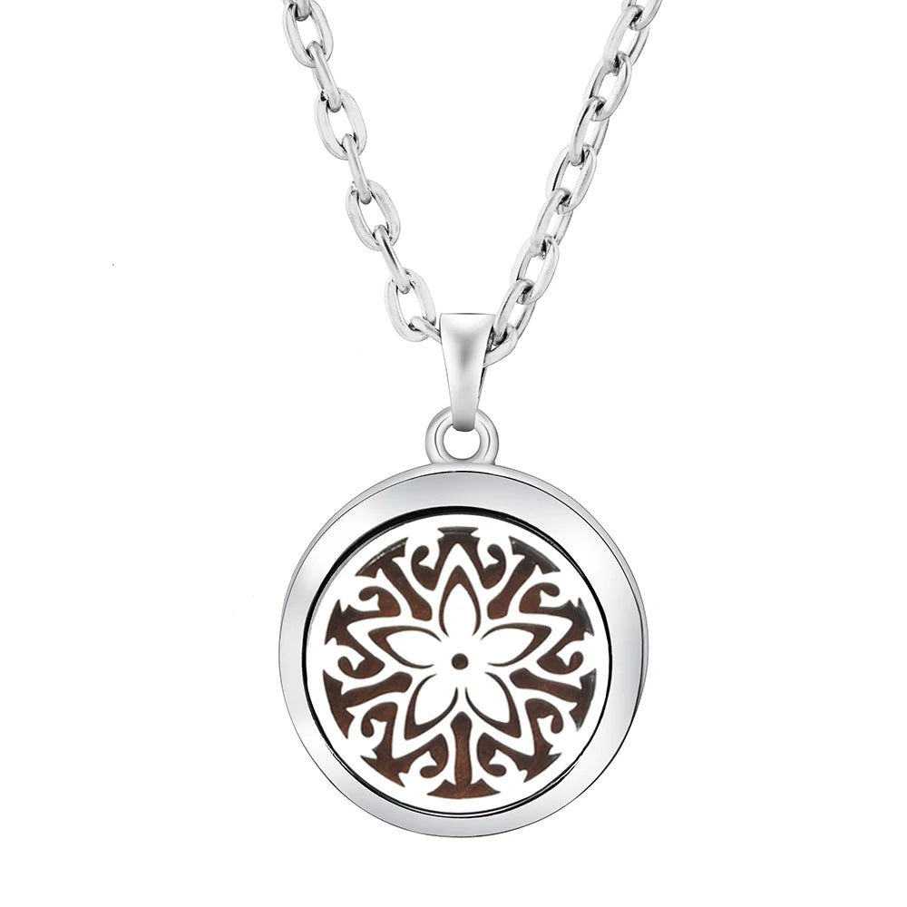 Fashion Aromatherapy Diffuser Stainless Steel Heart-Shaped Essential Oil Lockets