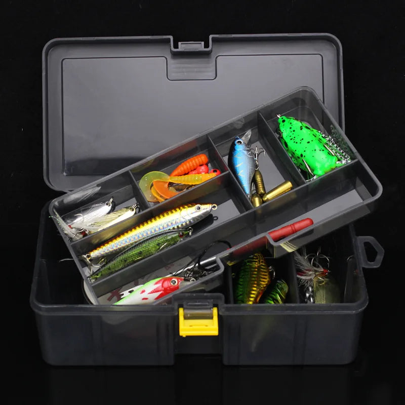 Double Layer Lures Hook Minnow Bait Storage Case Multifunctional Fishing Tool