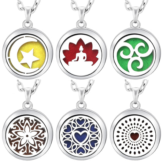 Fashion Aromatherapy Diffuser Stainless Steel Heart-Shaped Essential Oil Lockets