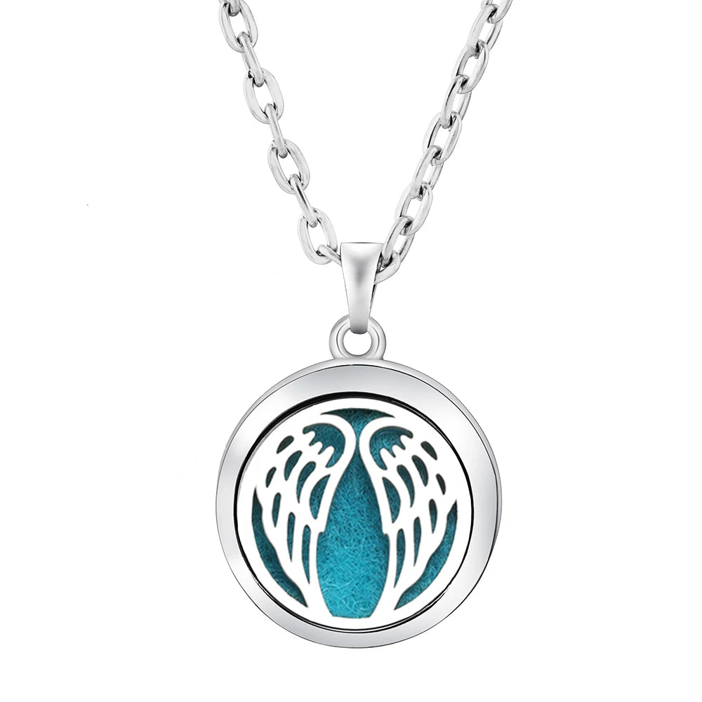 Fashion Aromatherapy Diffuser Stainless Steel Heart-Shaped Essential Oil Lockets