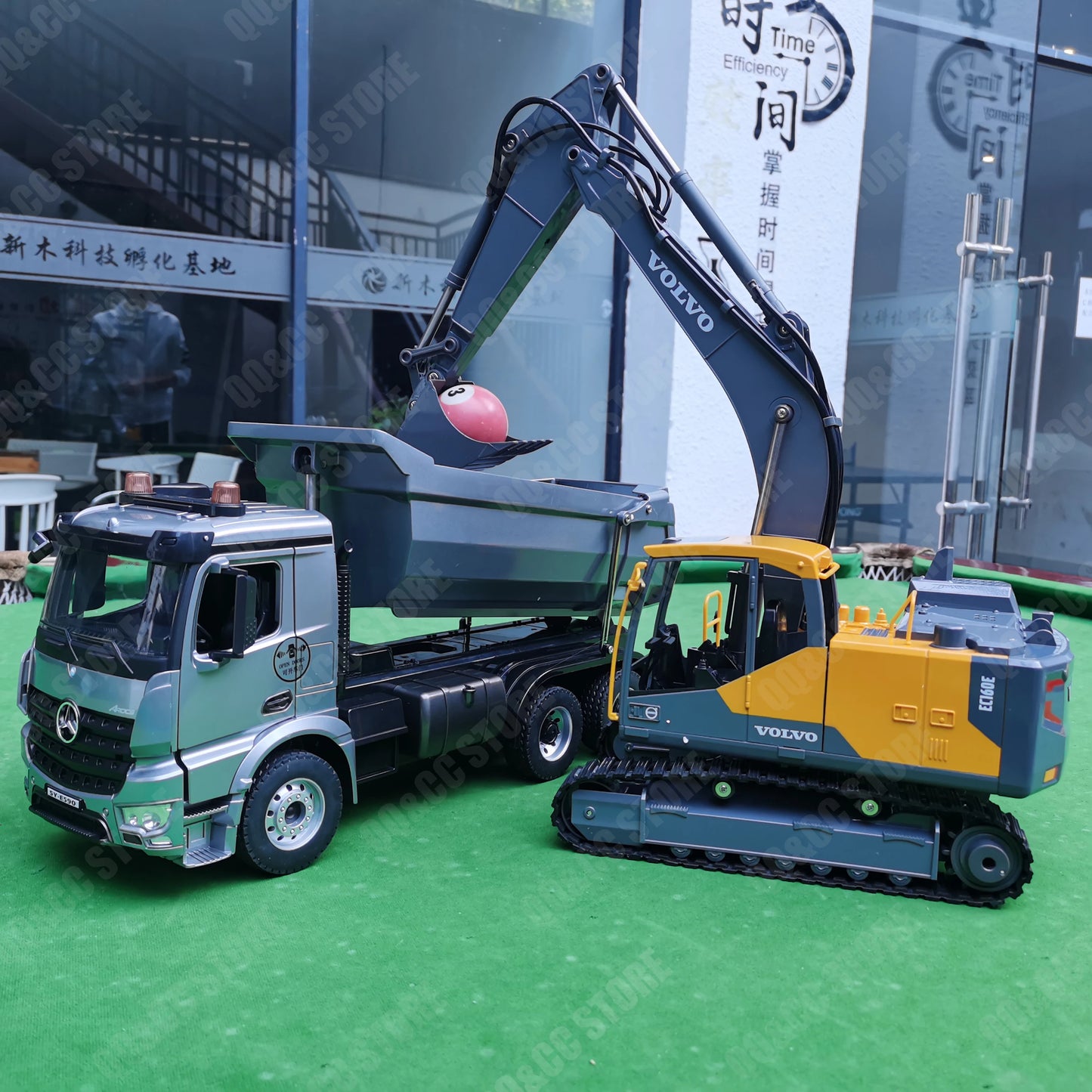 Double E E598 Large Rc Excavator 1/16 3in1 Alloy Truck E590 Remote Control