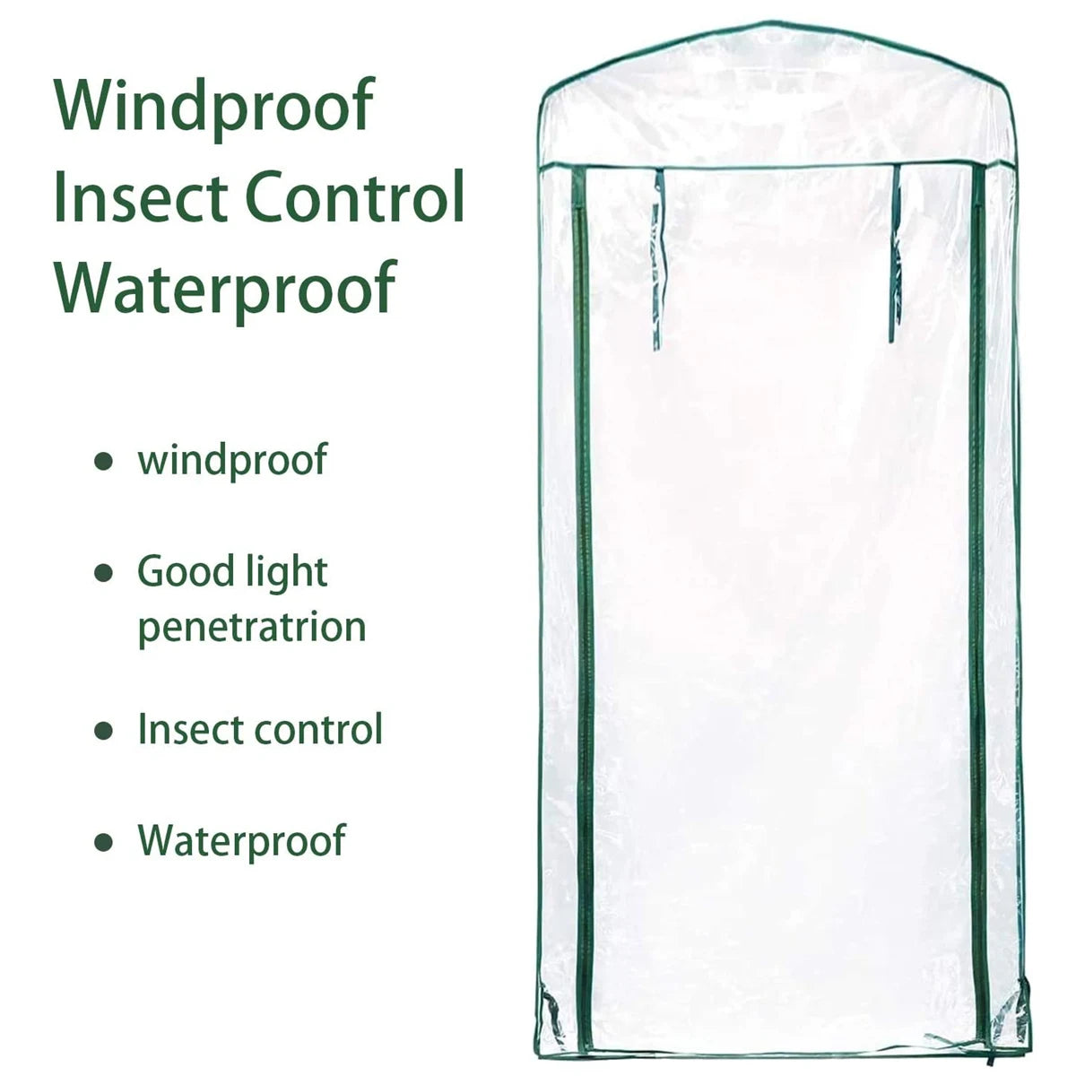 2-5 Tier Walk-in Greenhouse Cover with Zipper Door, No Frame