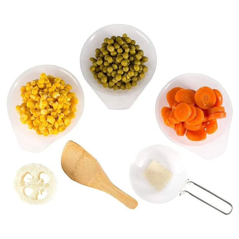 Portable 1-2 People Camping Cookware Set 15-18pcs Mess Kit with Non-Stick Pot Pans for Outdoor Cooking