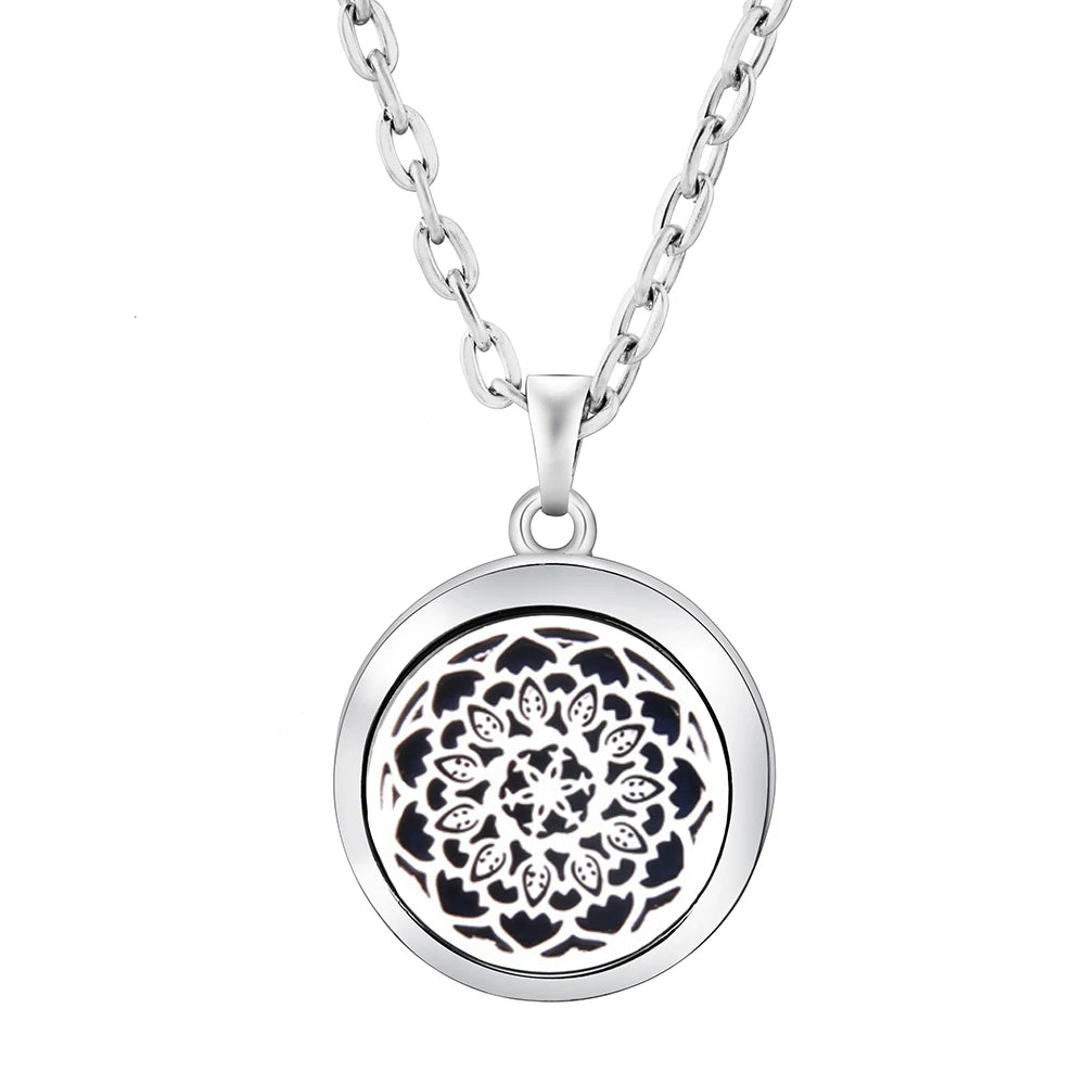 Fashion Aromatherapy Diffuser Stainless Steel Heart-Shaped Essential Oil Lockets
