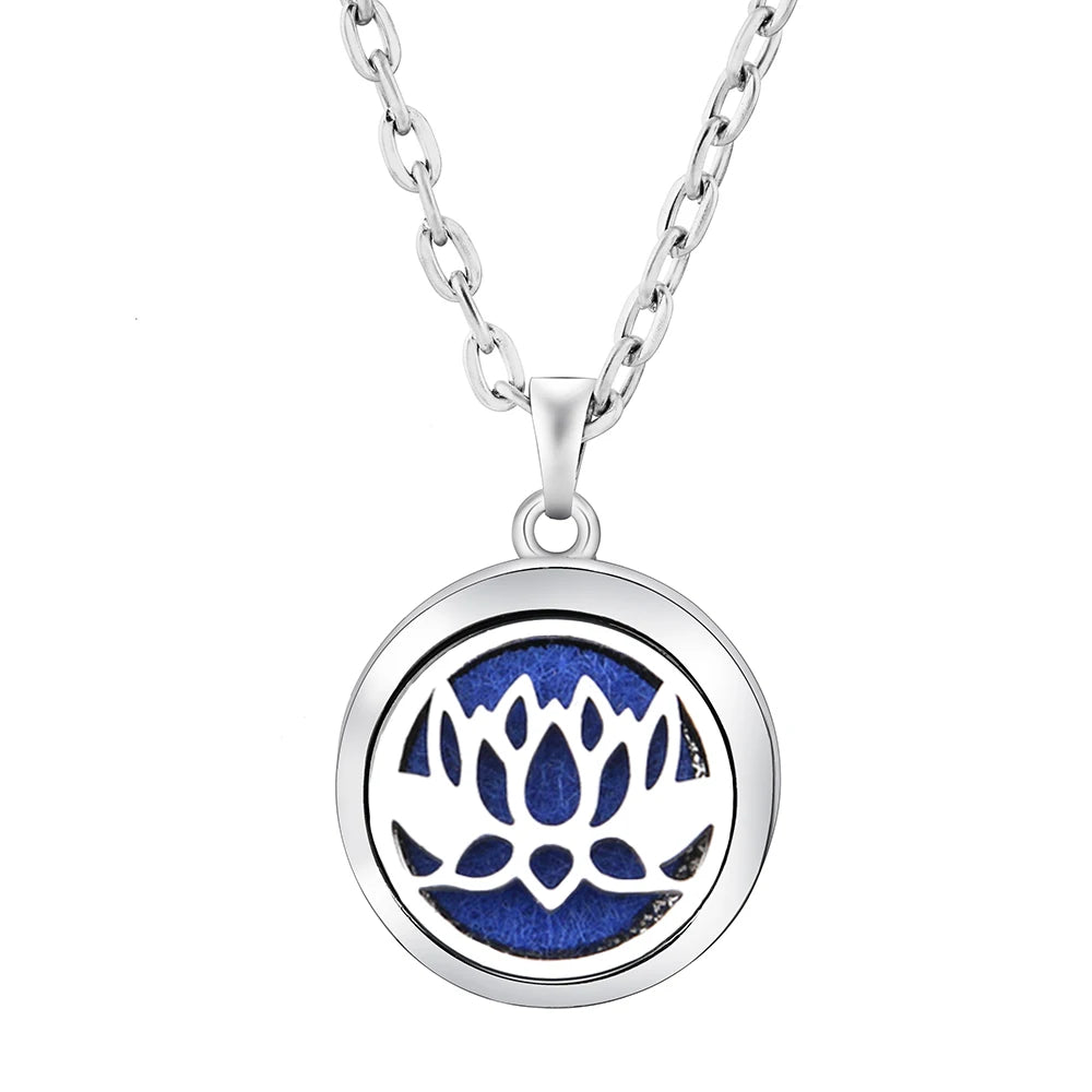 Fashion Aromatherapy Diffuser Stainless Steel Heart-Shaped Essential Oil Lockets
