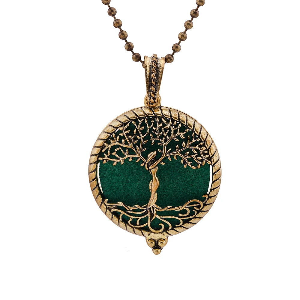 Popular Design Fashion Aromatherapy Locket Necklace Perfume Essential Oil Diffuser