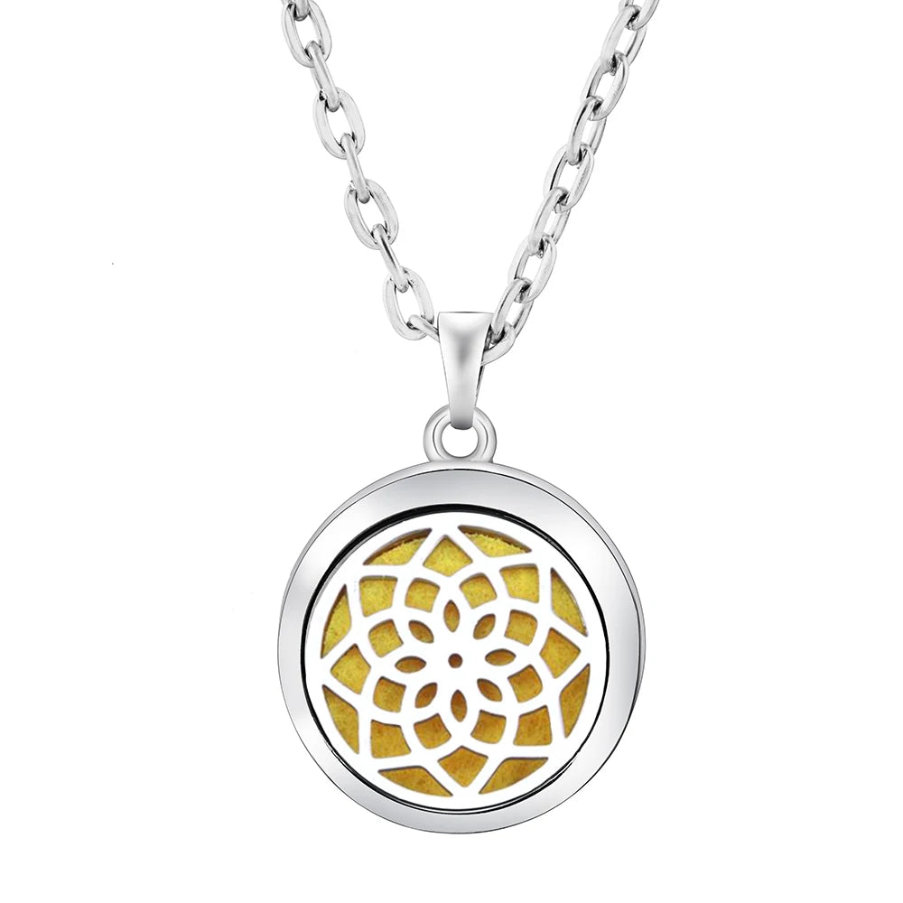 Fashion Aromatherapy Diffuser Stainless Steel Heart-Shaped Essential Oil Lockets