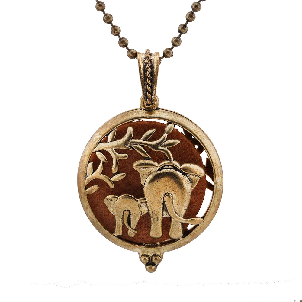 Popular Design Fashion Aromatherapy Locket Necklace Perfume Essential Oil Diffuser