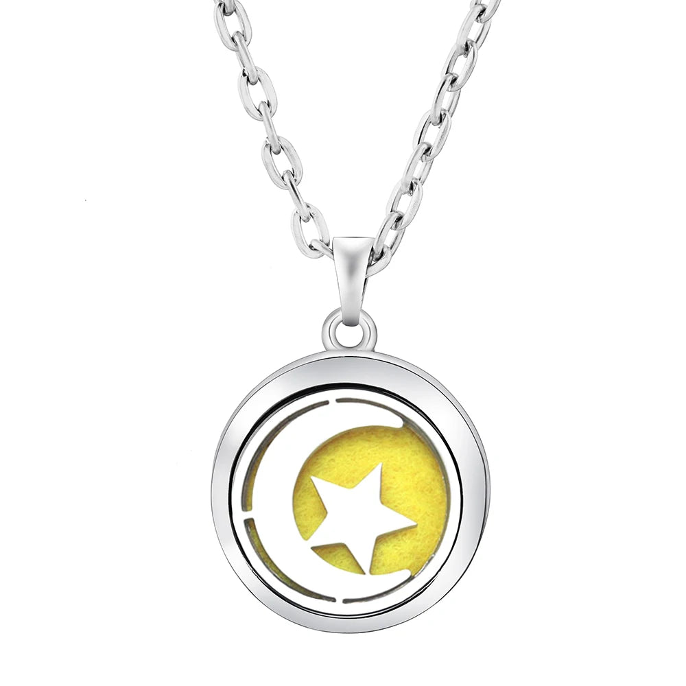 Fashion Aromatherapy Diffuser Stainless Steel Heart-Shaped Essential Oil Lockets