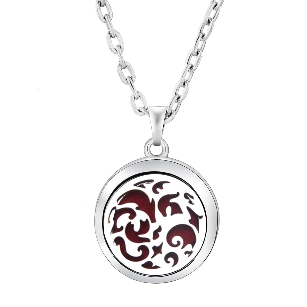 Fashion Aromatherapy Diffuser Stainless Steel Heart-Shaped Essential Oil Lockets