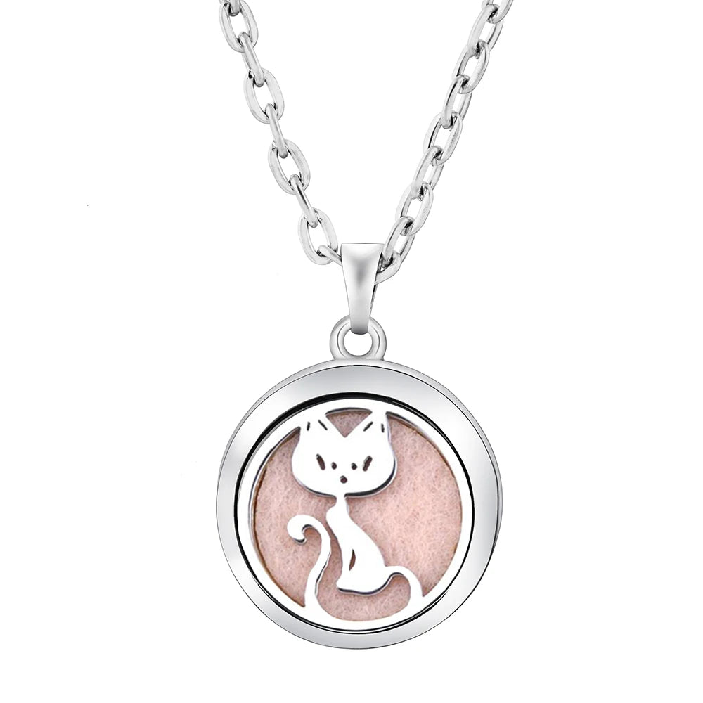 Fashion Aromatherapy Diffuser Stainless Steel Heart-Shaped Essential Oil Lockets