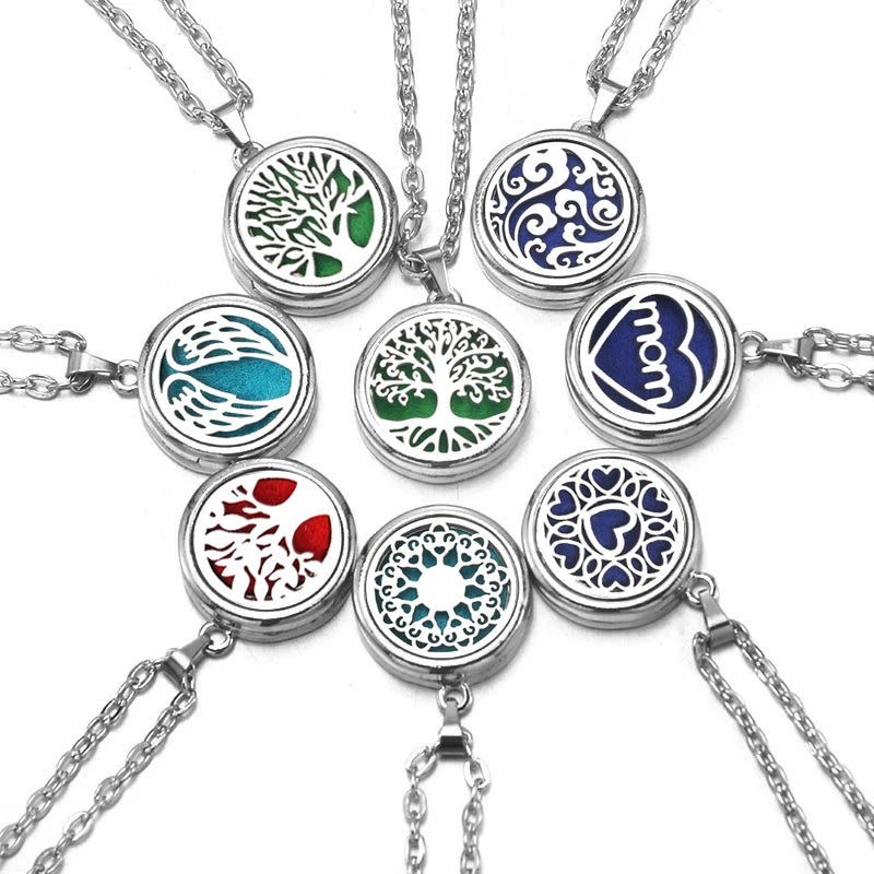 Fashion Aromatherapy Diffuser Stainless Steel Heart-Shaped Essential Oil Lockets