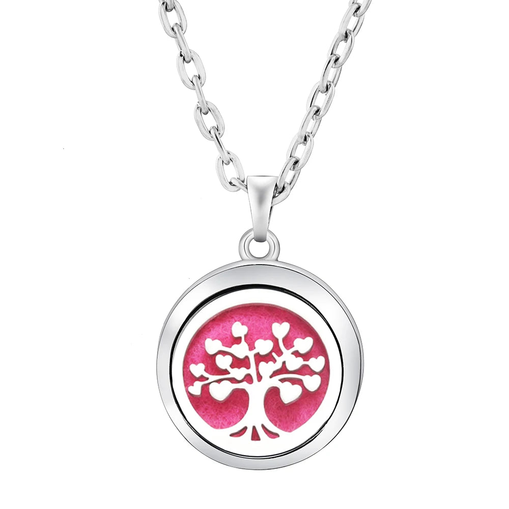 Fashion Aromatherapy Diffuser Stainless Steel Heart-Shaped Essential Oil Lockets