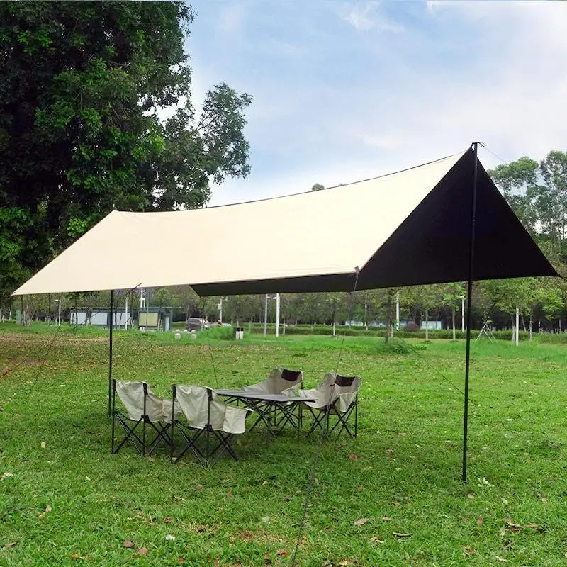 Retractable Multi-Layer Canopy for Effective Sun Wind Rain Protection